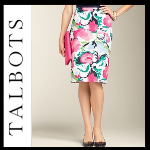 Talbots Floral Pencil Skirt - Picture 1 of 6